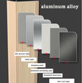 Aluminum Floor Threshold Ramp Flooring Reducer for Doorways From Carpet to Hardwood Floors, Threshold Transition Strip 4 Inch Wide, Height 3/5' and 1 4/5' Edging Trim Strip ( Color : Iron Gray , Size