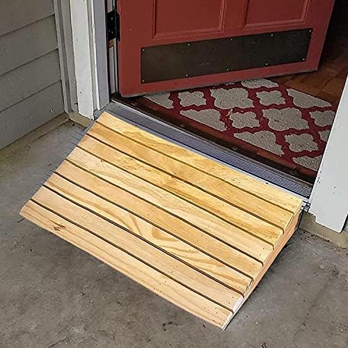 Durable Wooden Dog Ramp for Cars | Threshold Ramps for Power Wheelchairs, Mobility Scooters & Lawn Mowers | Easy Access Doorway Incline Ramp
