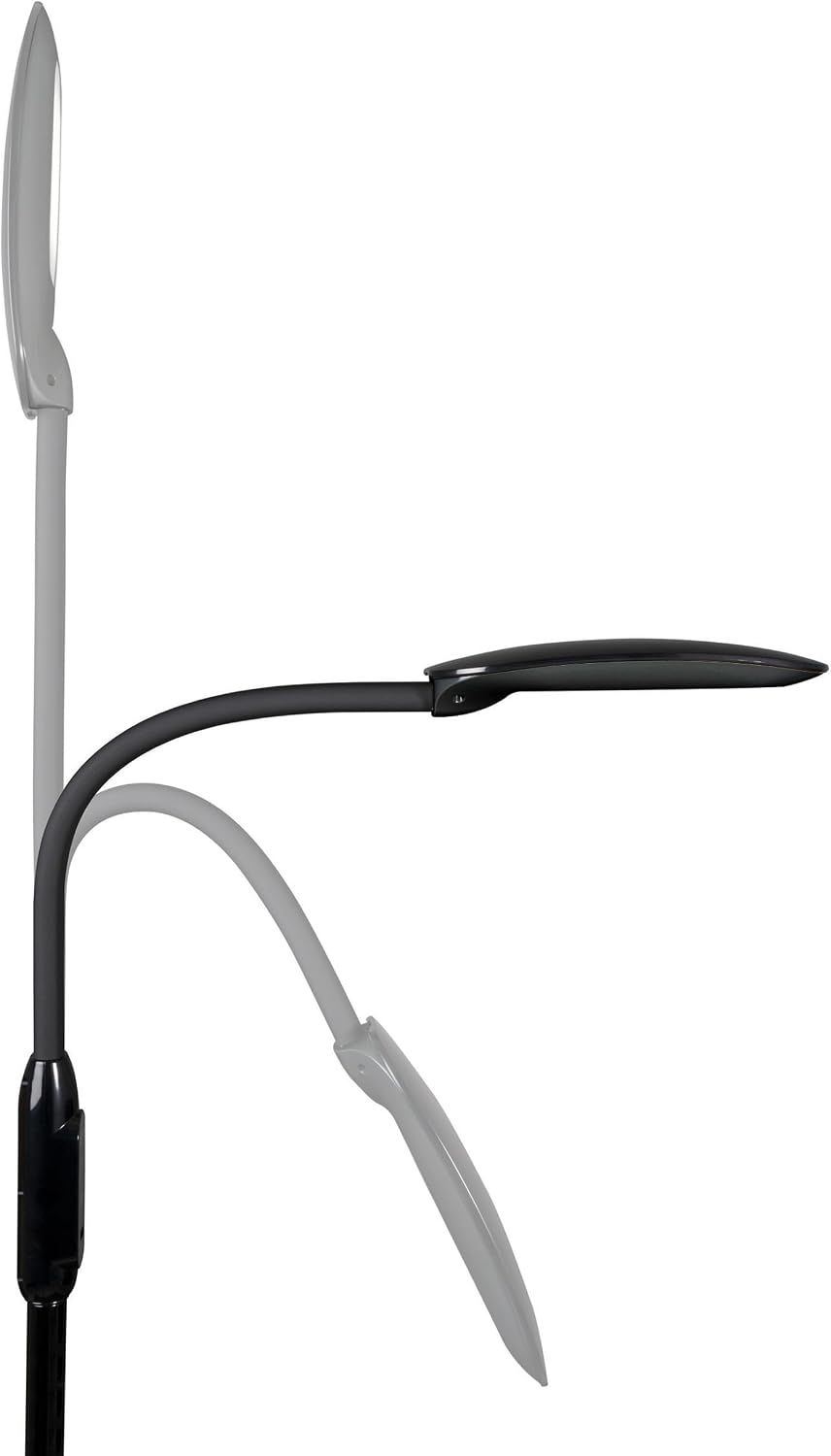 OttLite LED Floor Lamp with USB Charging Port & Tablet Stand - ClearSun LED Technology - 4 Brightness Settings & 3 Color Temperature Modes - Touch Activated Controls, for Home, Reading & Dorms