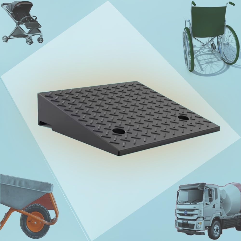 2' 3' 4' Rise Doorway Threshold Ramp, Heavy Duty Loading Ramp for Trailer Truck(H 5CM/2')