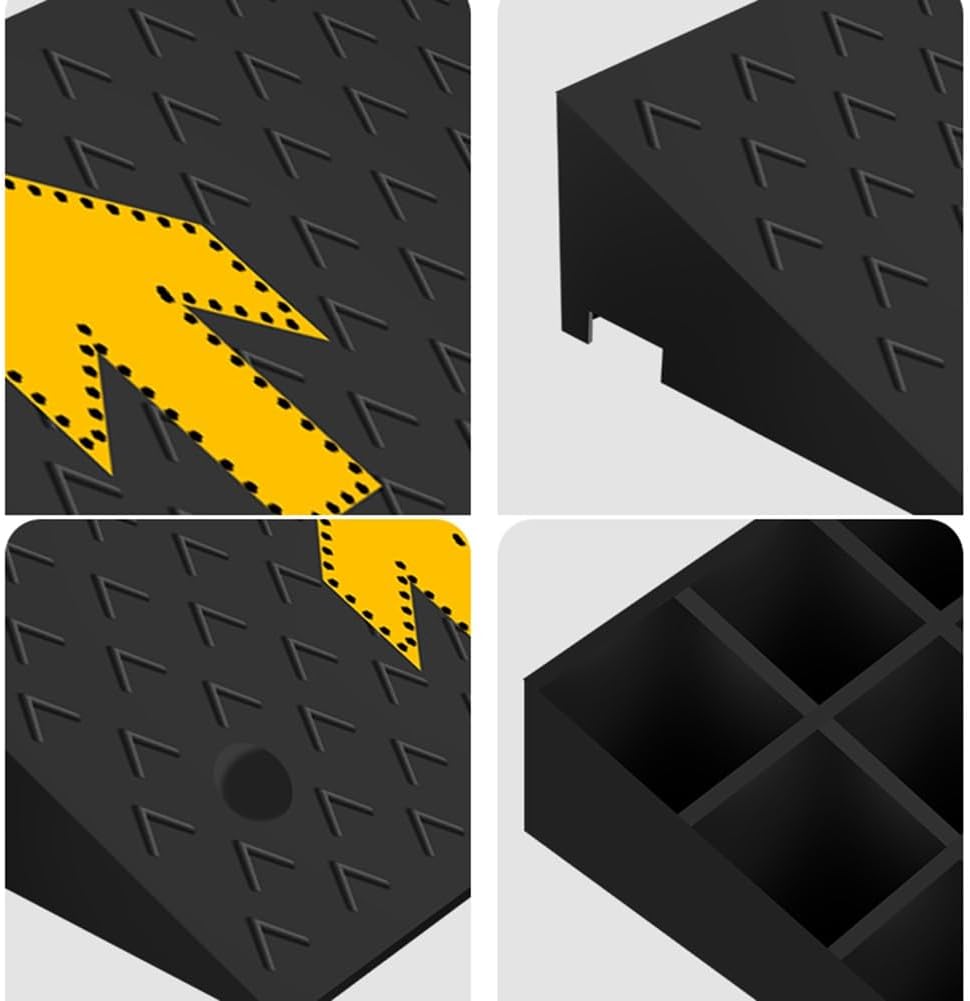 Rubber Curb Ramp, Wheelchair Threshold Ramp, Slope Ramp for Sidewalk Driveway Doorway Car Scooter Bike Motorcycle (Size : Height 5cm (2inch))