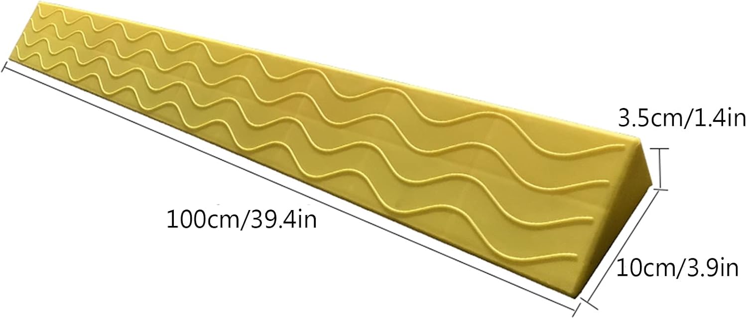 Threshold Ramp Used for Thresholds, Doorways and Bathroom, for Self-Balancing Hoverboards, Power Chairs, and Mobility Scooters (Color : Yellow, Size : 3.5cm)