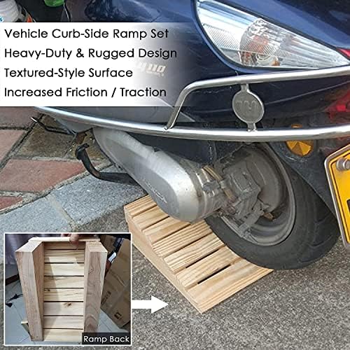 Dog Ramps for Cars & Doorways, Wooden Ramps for Power Wheelchairs, Mobility Scooters & Lawn Mowers, Heavy-Duty Threshold Ramp for Easy Access