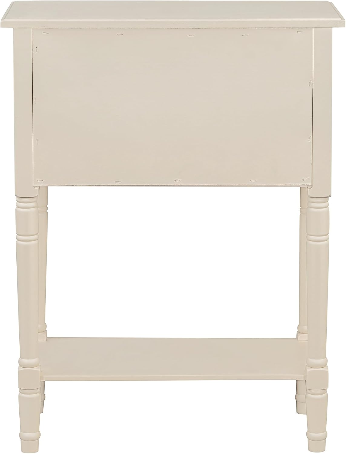 LKTART Small Solid Wood Sofa Table,Console Table with Drawers and Bottom Shelf, Entryway Hallway Foyer Entry Table for Living Room(23.7' Beige)