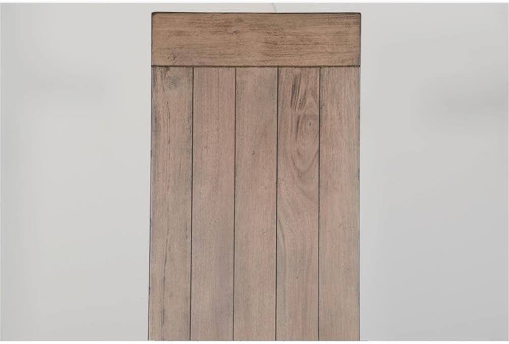 Pemberly Row Dining Set Wood, Rectangular in Off White (36' H x 75' W x 56' D) for Kitchen, Dining Room with Table, Reversable Benches, and Storage Space