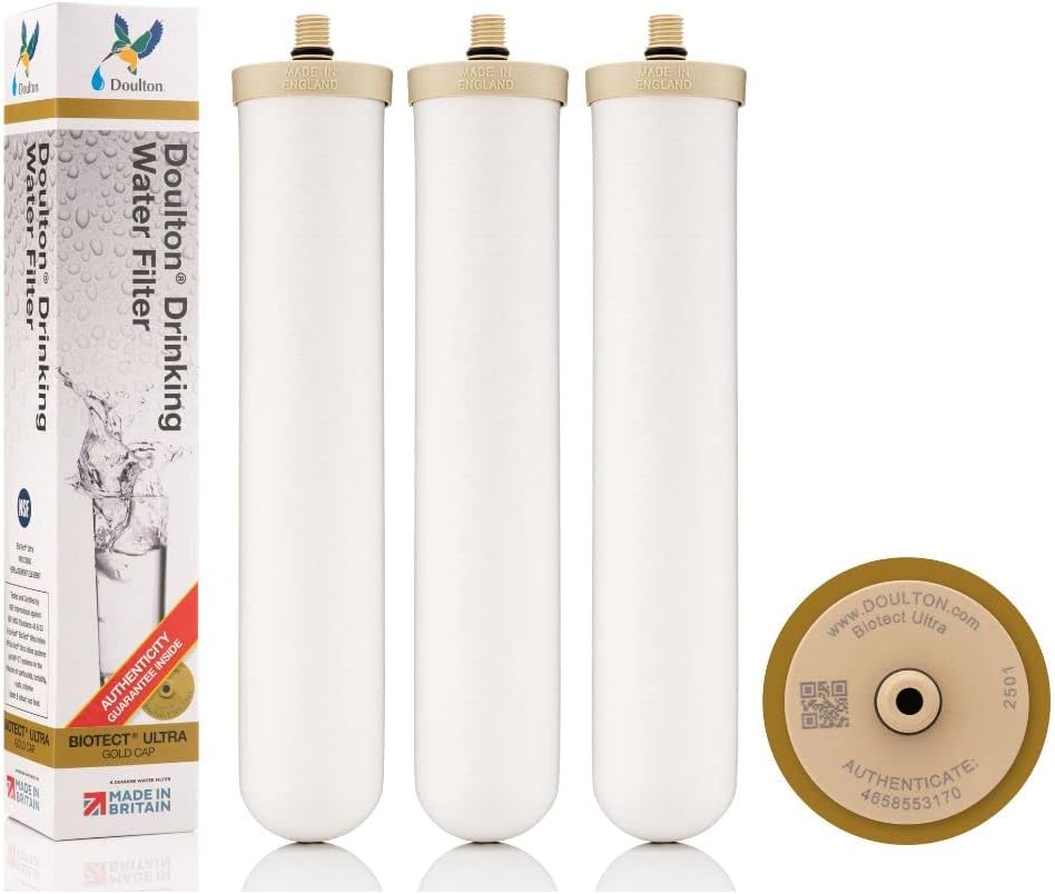 Doulton ¦ W9123050 ¦ 10' Biotect Ultra ¦ Authentic Drinking Water Ceramic Replacement Candle Element Filter ¦ 2504 ¦ White ¦ NSF Certified ¦ M12 Thread ¦
