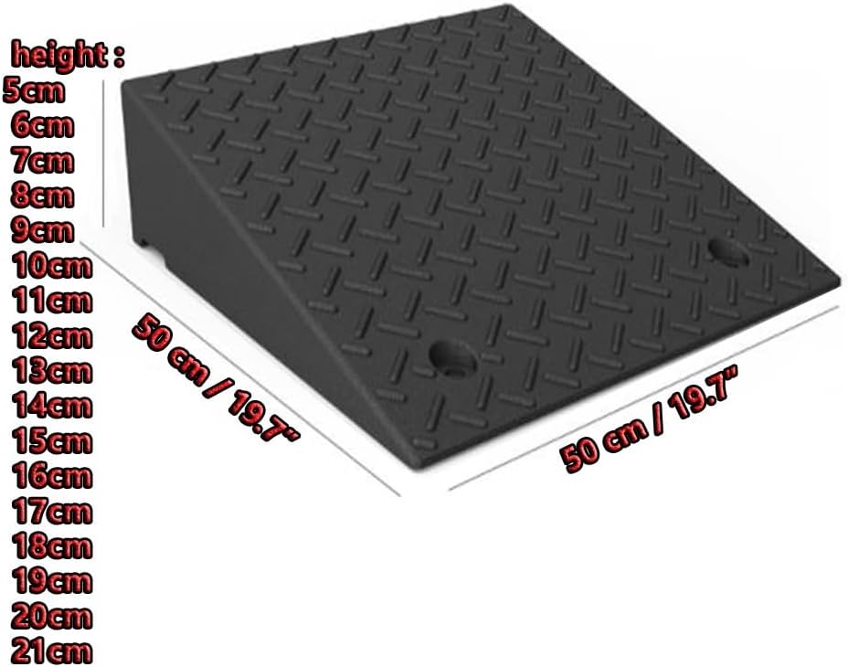 Wheelchair ramp, 2' 3' 4' Rise Doorway Threshold Ramp, Heavy Duty Loading Ramp For Trailer Truck(H 20CM/8')