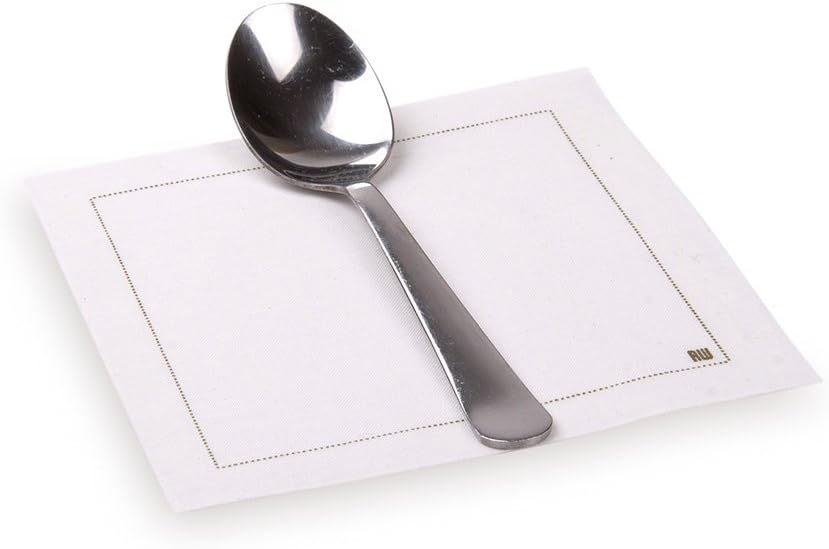 Restaurantware Napluxe Organic Cotton Cocktail Beverage Napkins - Soft and Durable 4.5' x 4.5' Ecru Paper Napkins - Disposable and Recyclable - 500-CT