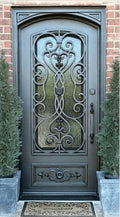 CHETTO C Thermal Break Exterior Door Prehung Oil Rubbed Bronze Iron Single Handle
