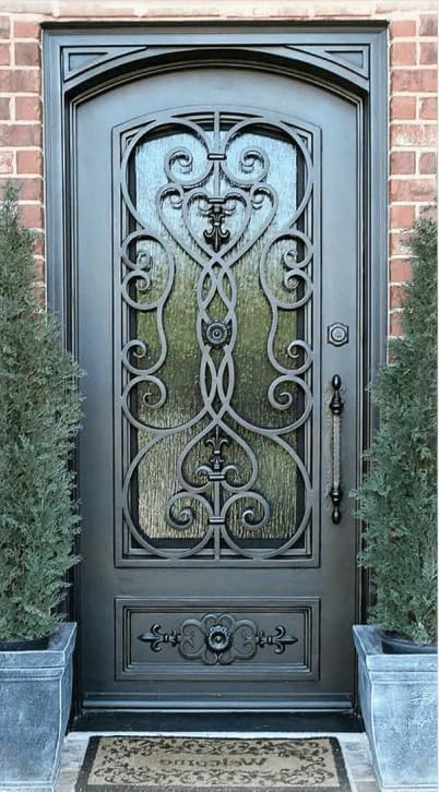 CHETTO C Thermal Break Exterior Door Prehung Oil Rubbed Bronze Iron Single Handle