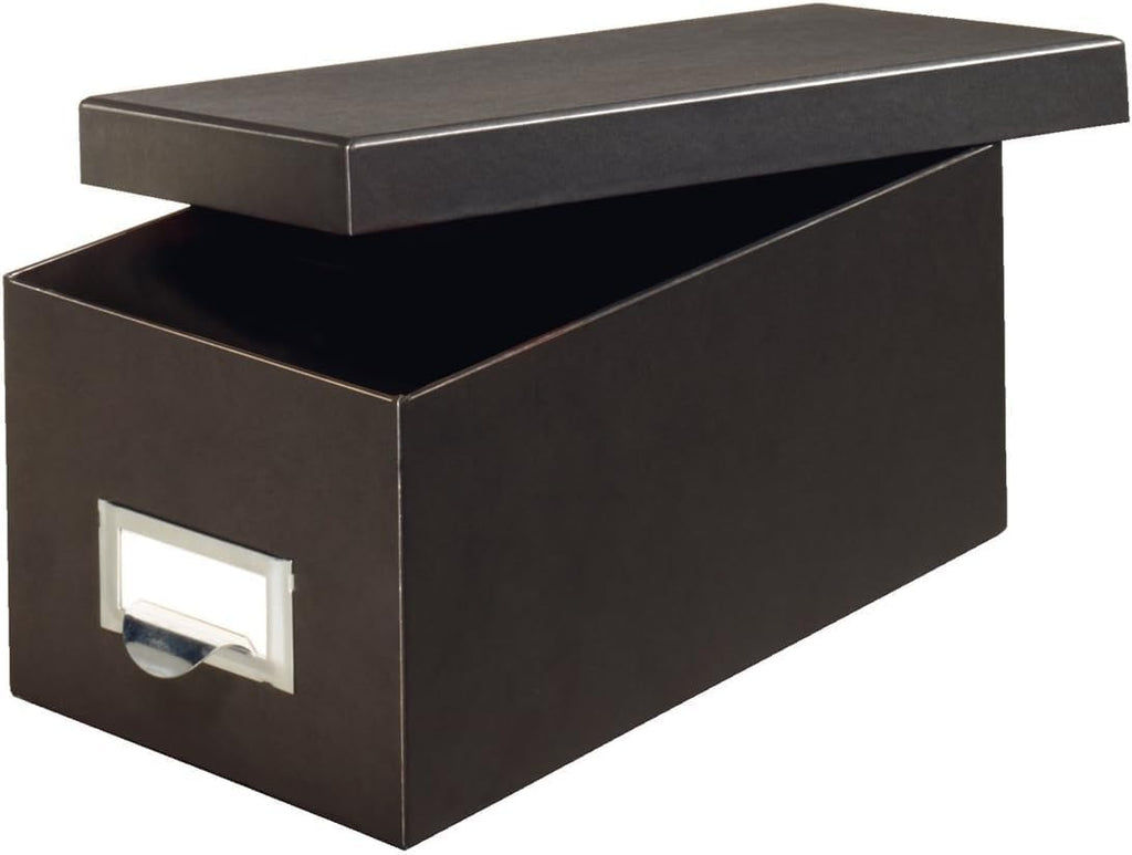 Globe-Weis/Pendaflex Fiberboard Index Card Storage Box,3 x 5 Inches,Solid Black (3X5BLA),(Pack of 6)