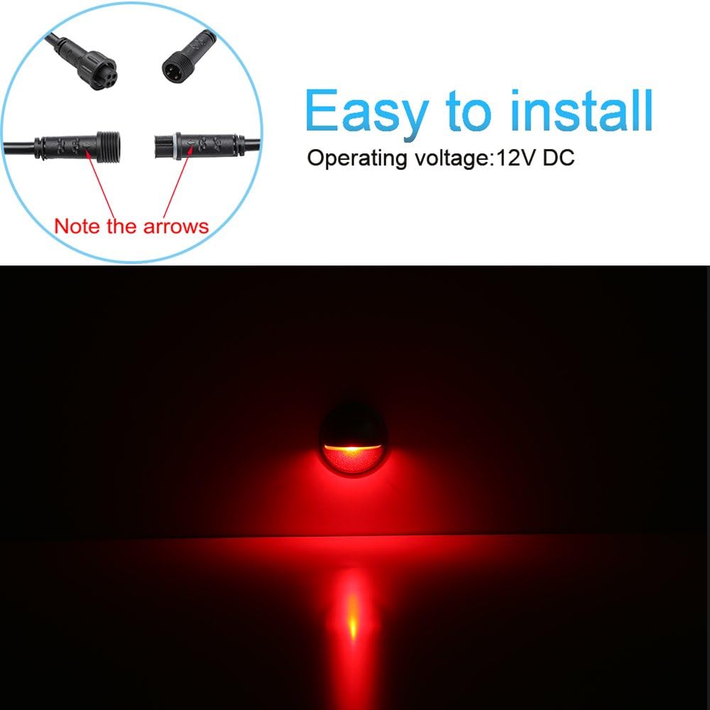 FVTLED LED Deck Lighting Kits, 10pcs WiFi Controller Φ1.97 Low Voltage LED Deck Lighting RGB Recessed Light Compatible with Alexa Google Home Wireless Smart Phone RGB Lamp