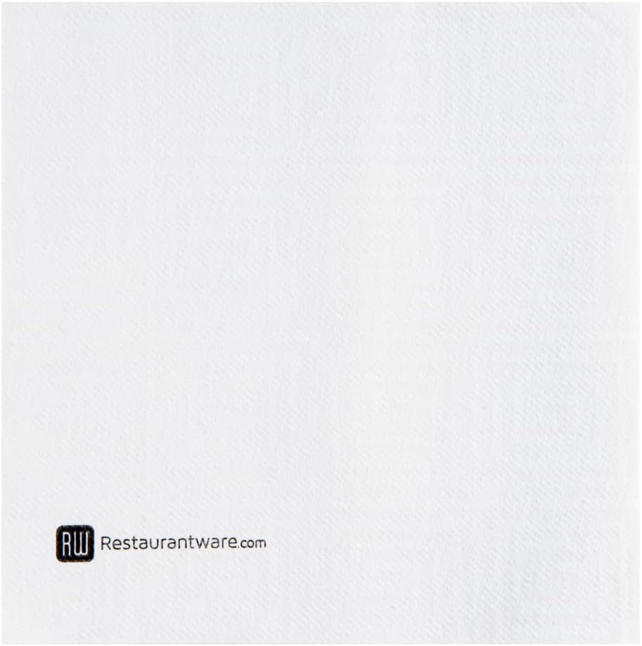 Restaurantware Luxenap 15.8 x 15.8 Inch Disposable Paper Napkins 800 Soft Linen-Feel Napkins - Air Laid Absorbent Pre-folded White Paper Napkins Durable For Dinner Parties And Events