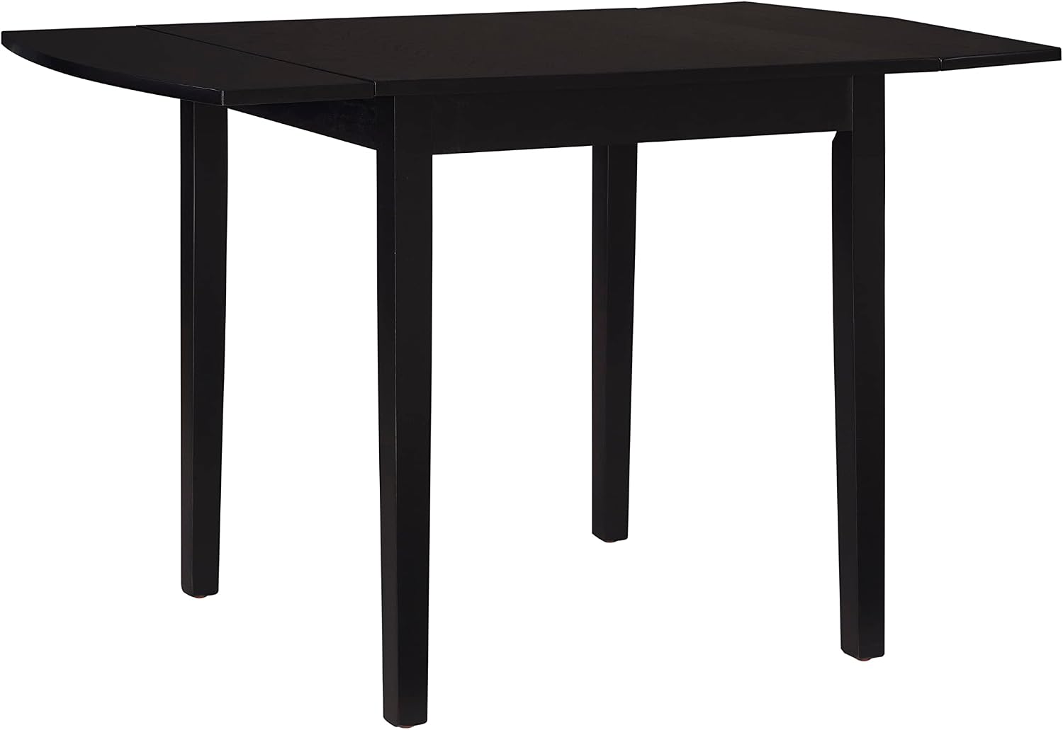 Linon Torino Black Wood 30' Square Drop Leaf Table - 30' X 48' Fully Extended