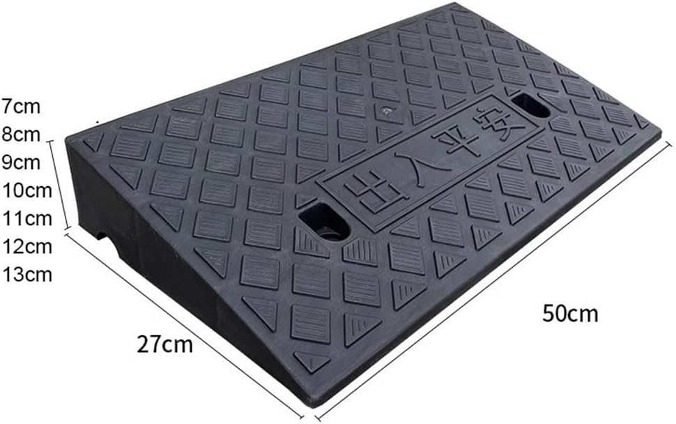 Portable Wheelchair Ramp for Doorway Stairs Garage Non Slip Rubber Curb Ramp Threshold Ramp for Easy Access 3.5in Rise Green (Black 4in/10cm)