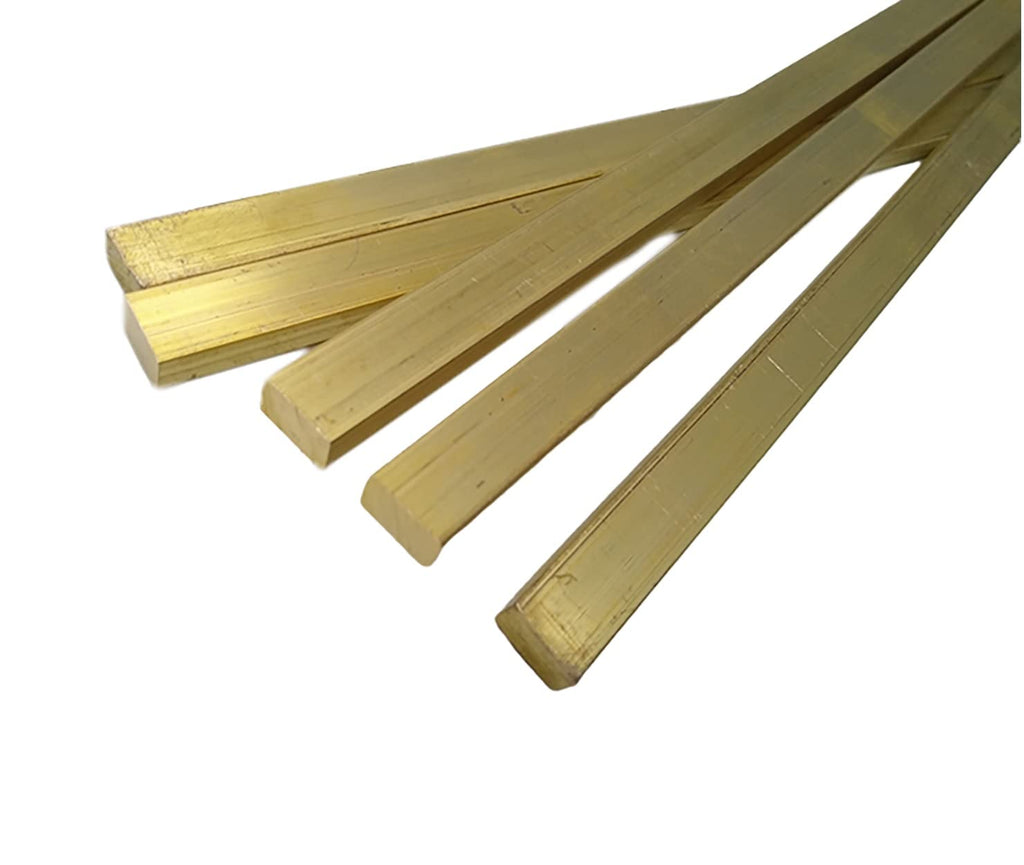 Brass Flat Bar 3mm x 25mm x 48.82 inch / 1240mm Long, 1 Pcs C360 Rectangle Square Metal Solid Brass Bars Stock for Knife Making, Craft Hobby from Bopaodao