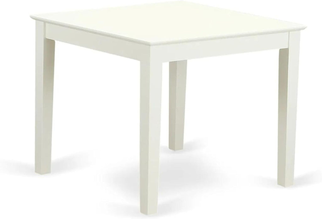 East West Furniture OXT-LWH-T Oxford Square Dining Room Table for Small Spaces, 36x36 Inch, Linen White