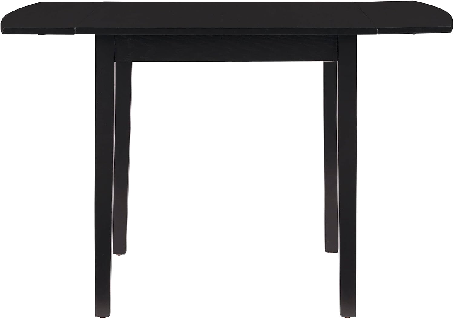 Linon Torino Black Wood 30' Square Drop Leaf Table - 30' X 48' Fully Extended