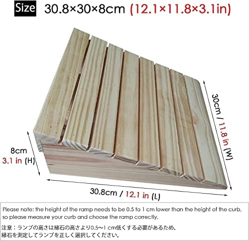 Portable Non-Slip Dog Ramps for Cars, Wooden Door Threshold Ramp, Ideal for Wheelchairs, Walkers, Scooters, Curb Access, Easy Mobility Solution