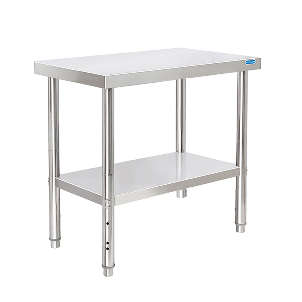 KUARBARR Stainless Steel Table 30 x 18 Inch, Stainless Table for Prep & Work, Commercial NSF Metal Table for Restaurant Kitchen Garage