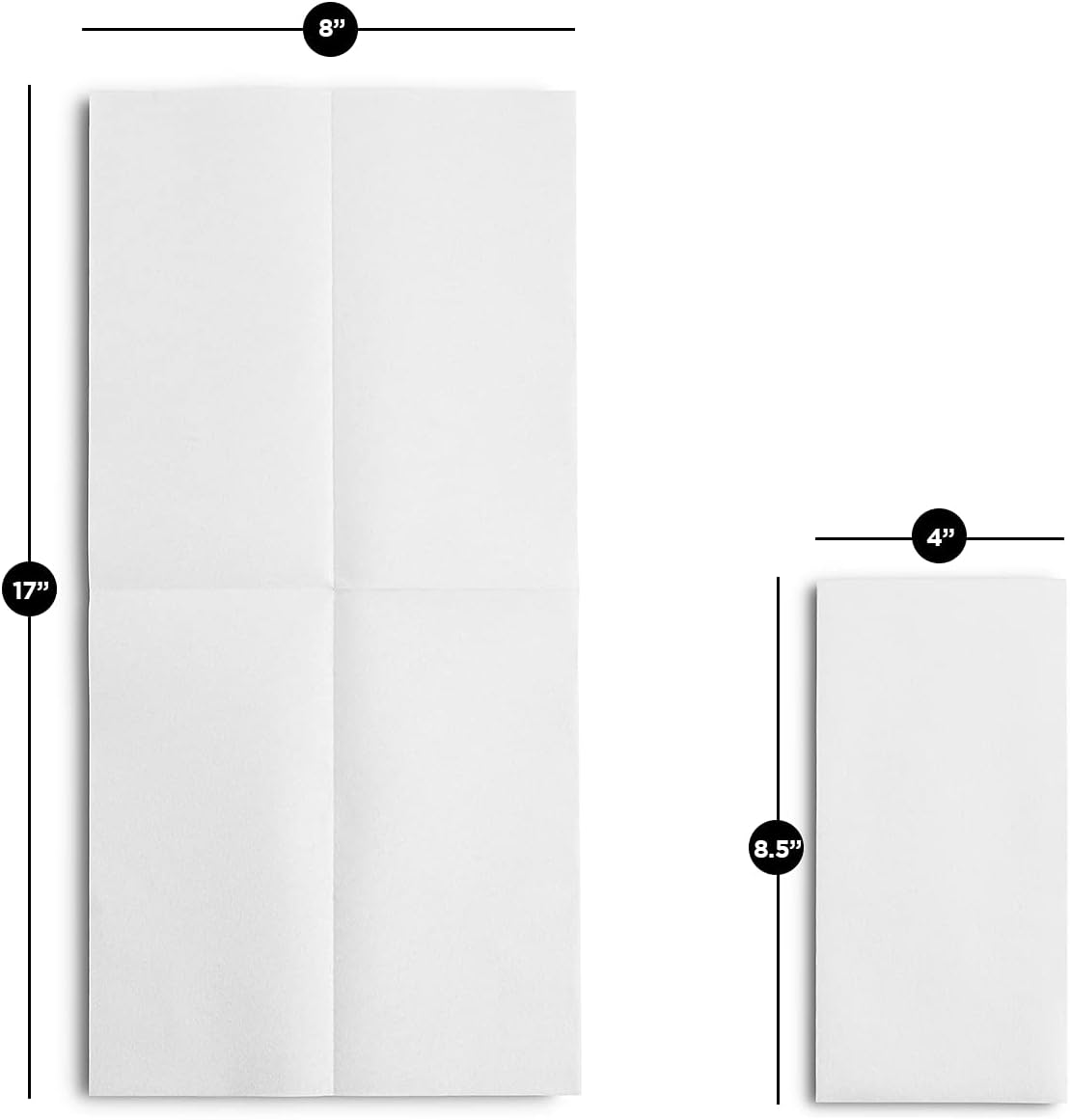 BloominGoods Disposable Bathroom Paper Napkins | Single-Use Linen-Feel Guest Towels | Cloth-Like Hand Tissue Paper, White, 8' x 17' (Pack of 7500)