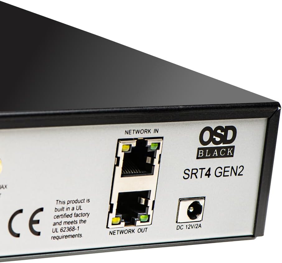 OSD Audio SRT4 GEN2 App Control 4 Zone Media Streamer, iOS or Android App, Airplay Compatible, 12V Trigger