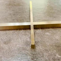 Brushed Brass Floor Transition Strip - Metal Edge Gap Trim for Doorways, Extra Narrow 5x10mm Divider Cover for Wood & Tile, Durable Threshold Bar for Smooth Flooring Transition