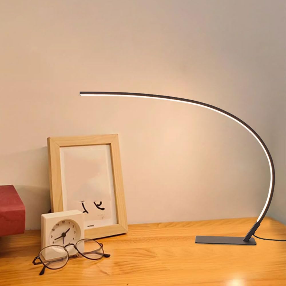 LED Desk Lamp with Adjustable Brightness Modern Design Table Lamp for Study Work Eye Protection Reading in Office Bedroom Living Room