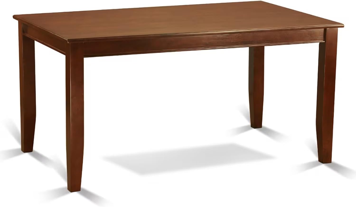 East West Furniture DUNO5-MAH-C 5 Piece Dinette Set for 4 Includes a Rectangle Dining Room Table and 4 Linen Fabric Upholstered Dining Chairs, 36x60 Inch, Mahogany