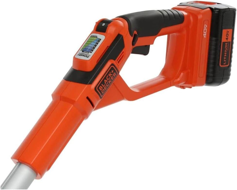 BLACK+DECKER 40V MAX 13 in String Trimmer Edger Cordless with Adjustable Telescoping Pole, 2 in 1 Weed Wacker Lawn Edger, Includes Battery and Charger (LST136)