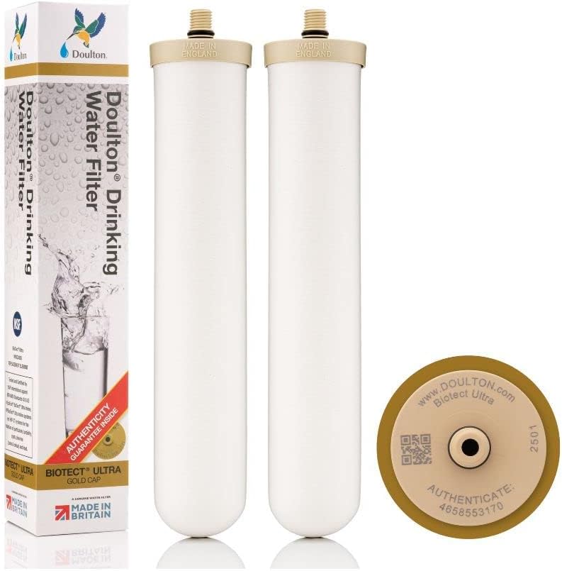 Doulton ¦ W9123050 ¦ 10' Biotect Ultra ¦ Authentic Drinking Water Ceramic Replacement Candle Element Filter ¦ 2504 ¦ White ¦ NSF Certified ¦ M12 Thread ¦