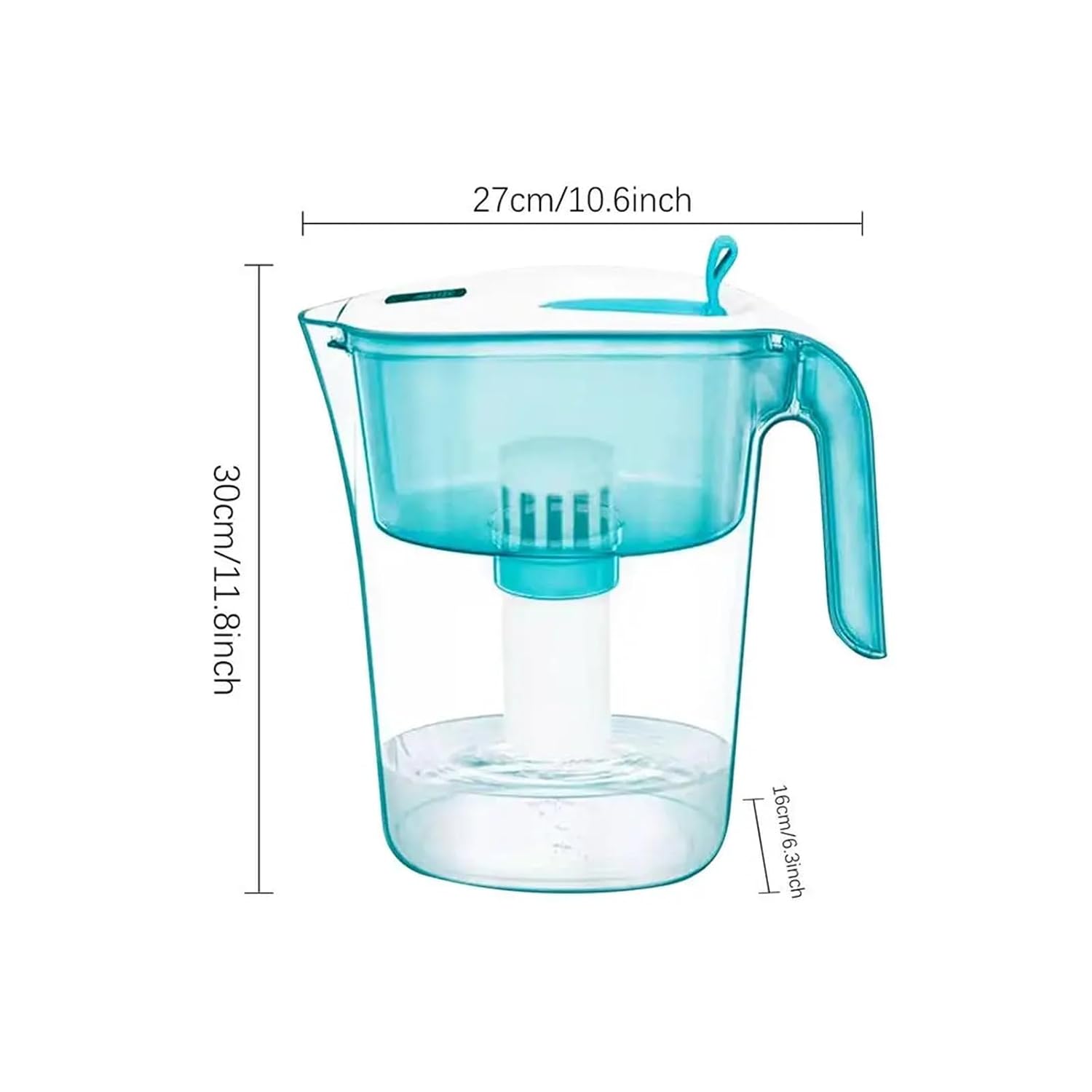 Home Water Filter Pitcher Water Filter Pitcher Water Filter Dispenser Countertop with Filter Change Indicator Domestic Quick Fill-Up Water Kettle for (Color : 4.2L)