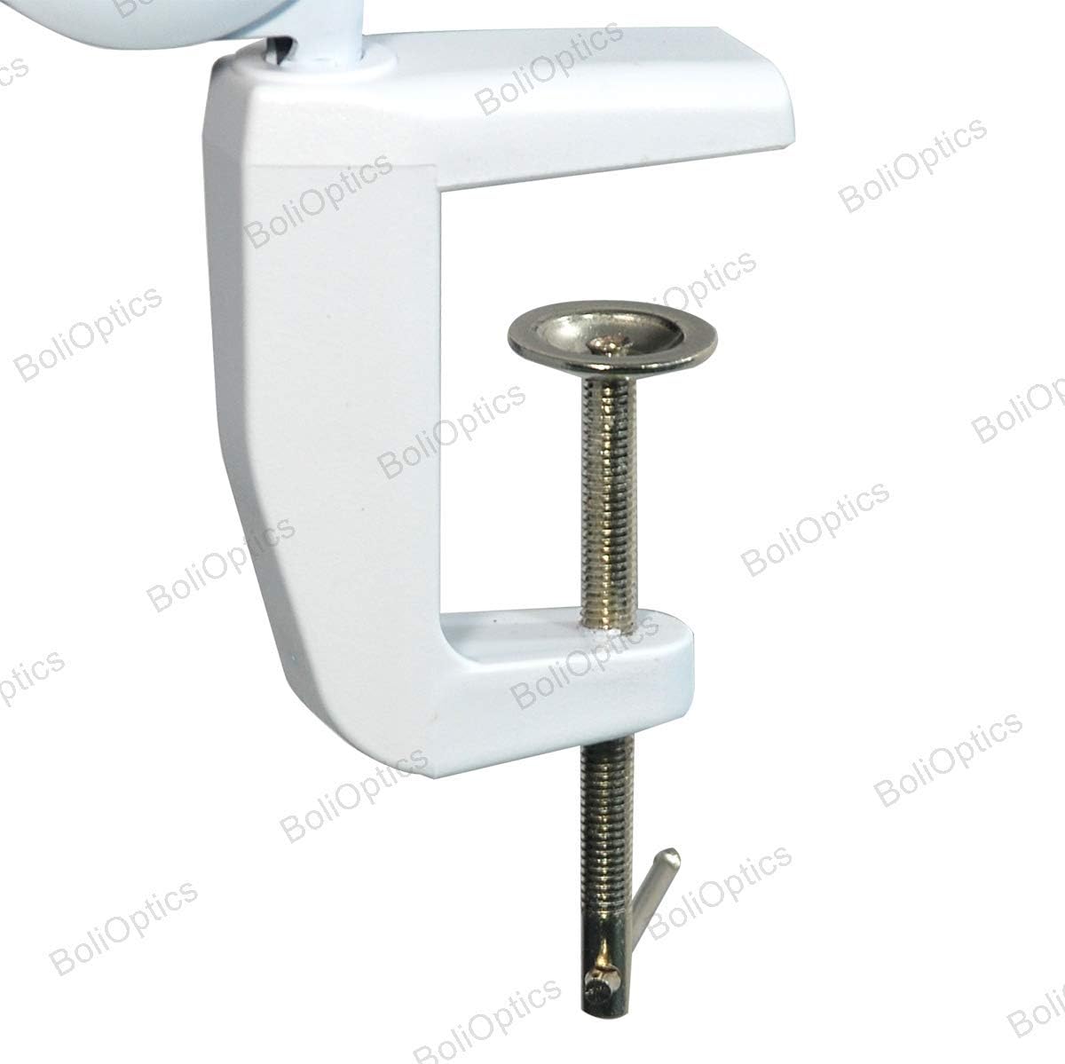 (6 inch Glass Lens) Professional LED Magnifying Lamp with Clamp, Dimmable, 1200 Lumens, 5600K-6000K Daylight Bright 60 SMD LED, Work Light Mounting Bracket Clamp (3 Diopter) BoliOptics MG16304211