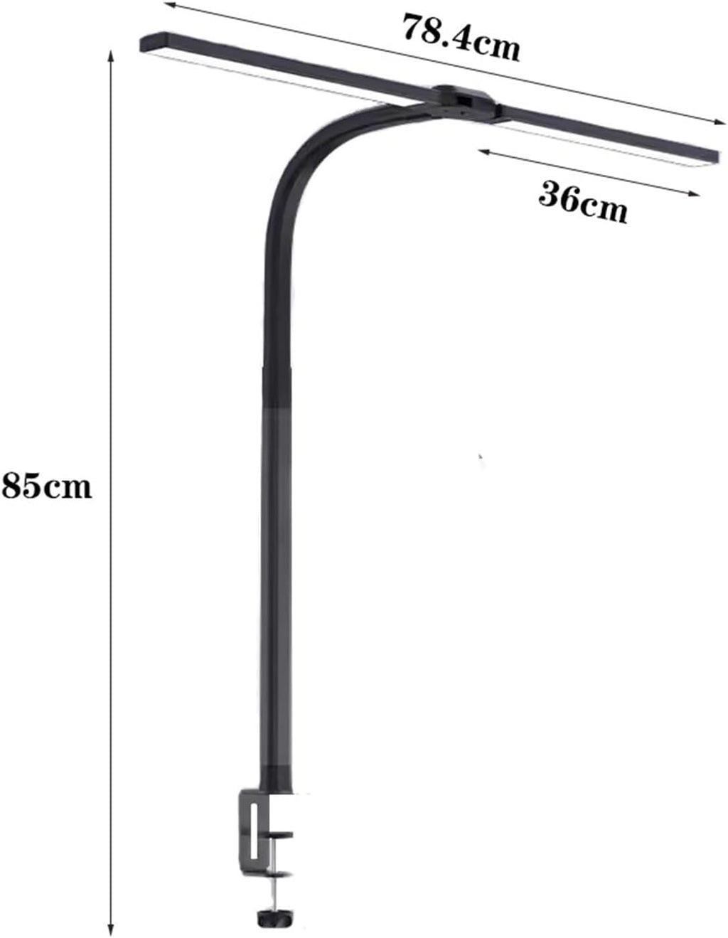 LED Desk Lamp Desk Lamp Clamp, Dual Head LED Desk Lamp, 10 Light Modes and 10 Brightness Levles, Monitor Flexible Gooseneck Lamp, Eye Protection Desk Lamps Desk Lamp(Black)