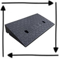 Portable Wheelchair Ramp for Doorway Stairs Garage Non Slip Rubber Curb Ramp Threshold Ramp for Easy Access 3.5in Rise Green (Black 4in/10cm)