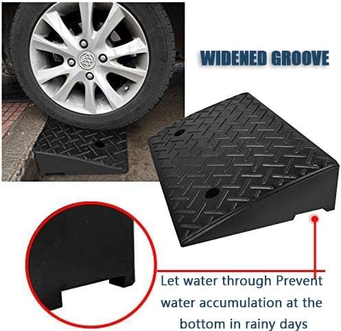 Wheelchair Threshold Ramp, Rubber Ramp for Doorways, 2' 4' 6' Rise Portable Curb Ramp, Non-Slip Transition Ramps for Indoor Outdoor(100 * 30 * 15cm/39 * 12 * 6in)