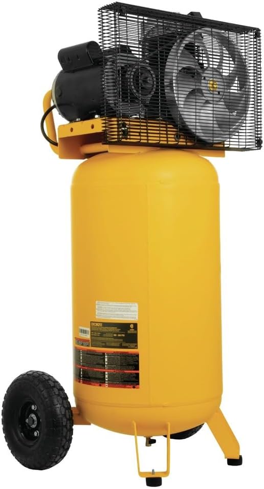 DEWALT 25 Gallon Vertical Air Compressor, Portable, Oil Lubed, Belt Drive, 200 Max PSI, Efficient Portable Air Compressor for Industrial Use, High-Performance 25 Gallon Air Compressor