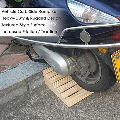 Portable Non-Slip Dog Ramp for Cars, Wooden Door Threshold Ramp for Wheelchairs, Curb Access for Walkers, Bikes & Scooters - Easy Mobility Solution