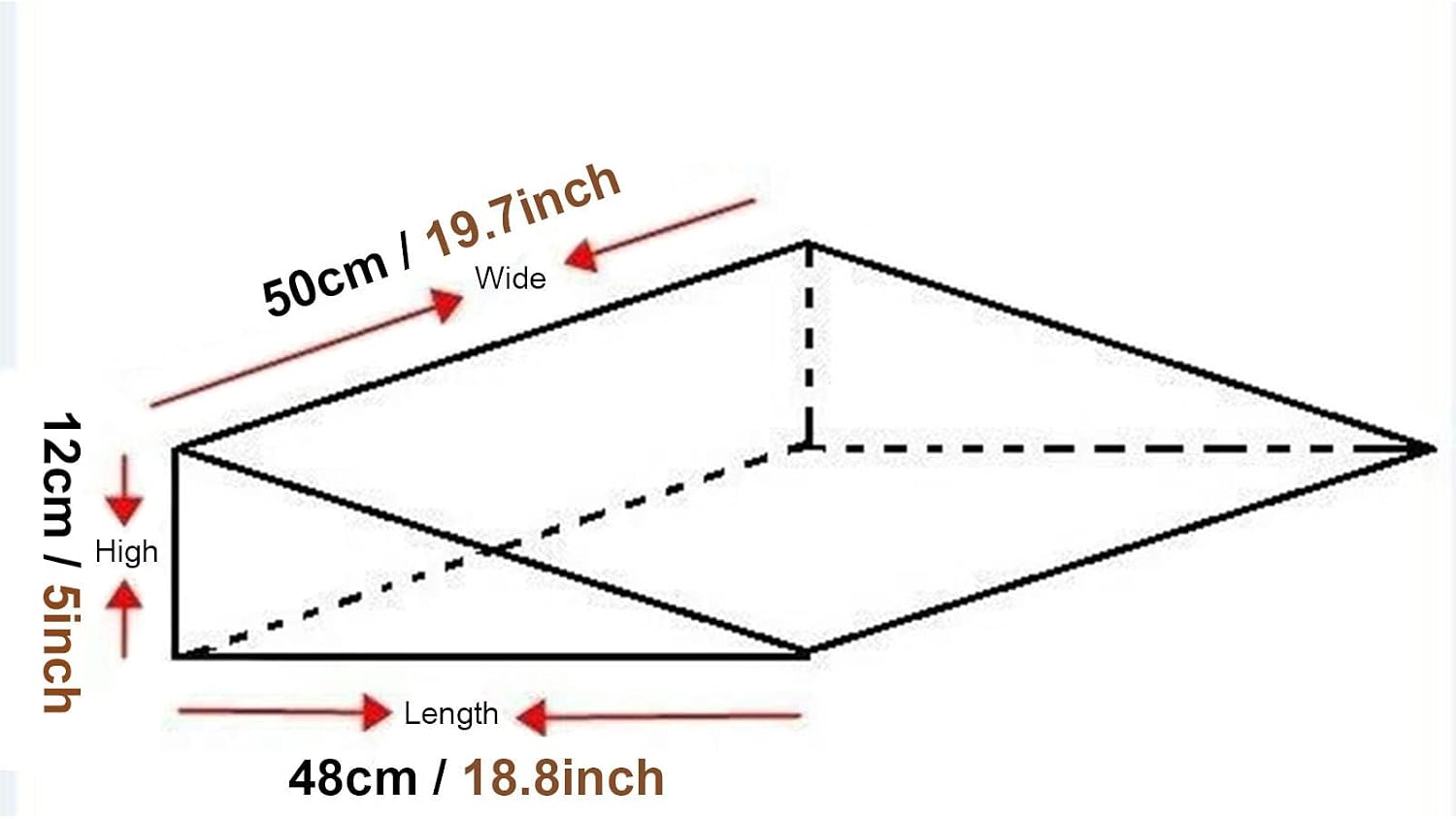 JYDQM Wheelchair Ramp Portable Curb/Kerb Ramp Brown Wooden Threshold Ramps, 3'' / 5'' Rise, 19.7/21.6/23.6/25.6/27.6/29.5/31/33/35/37 Inch Wide, Doorways Access(Size:48x50x12cm/18.8x19.7x5in)