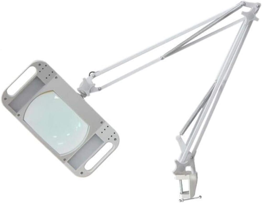 Led Magnifying Lamp with Clamp, with Adjustable Swivel Arm Light,2.5X Magnifier Vertical Desk Magnifying Lamp Light Beauty Adjustable Beauty Stand