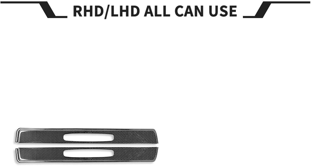 Compatible for Porsche 718 982 2016-2022 Carbon Fiber Door Threshold Strips Decorative Cover Car Interiors Accessories Decoration Sticker(Black)