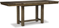 Signature Design by Ashley Moriville Rustic Farmhouse Counter Height Dining Extension Table, Separate Extension Leaves, Seats 8, Wood, 36' W x 86' D x 36' H, Brown