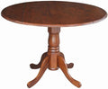International Concepts 42' Round Dual Drop Leaf Pedestal Table