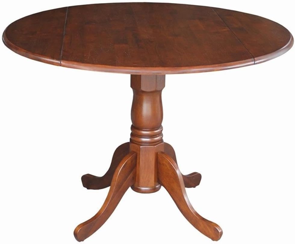 International Concepts 42' Round Dual Drop Leaf Pedestal Table
