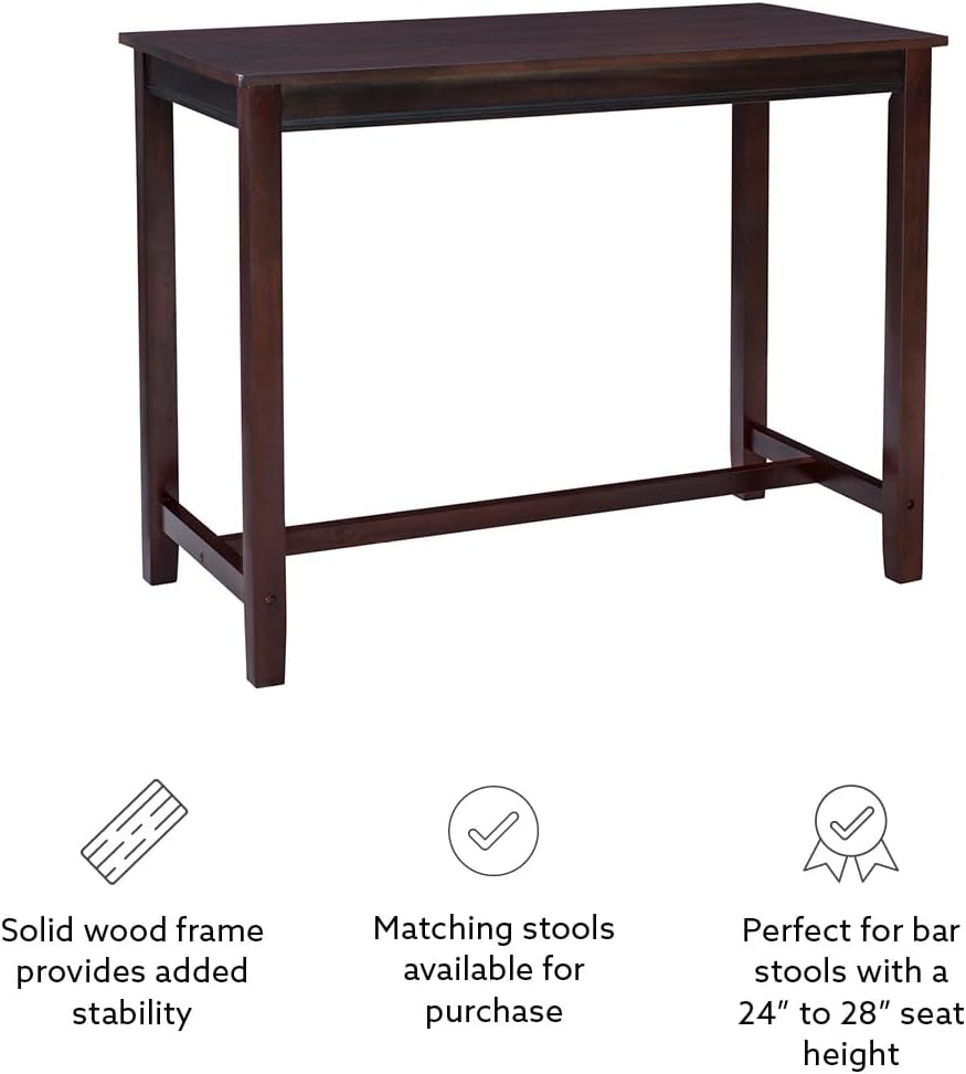 Linon Claridge Dark Espresso 36 inch Height Bar Table