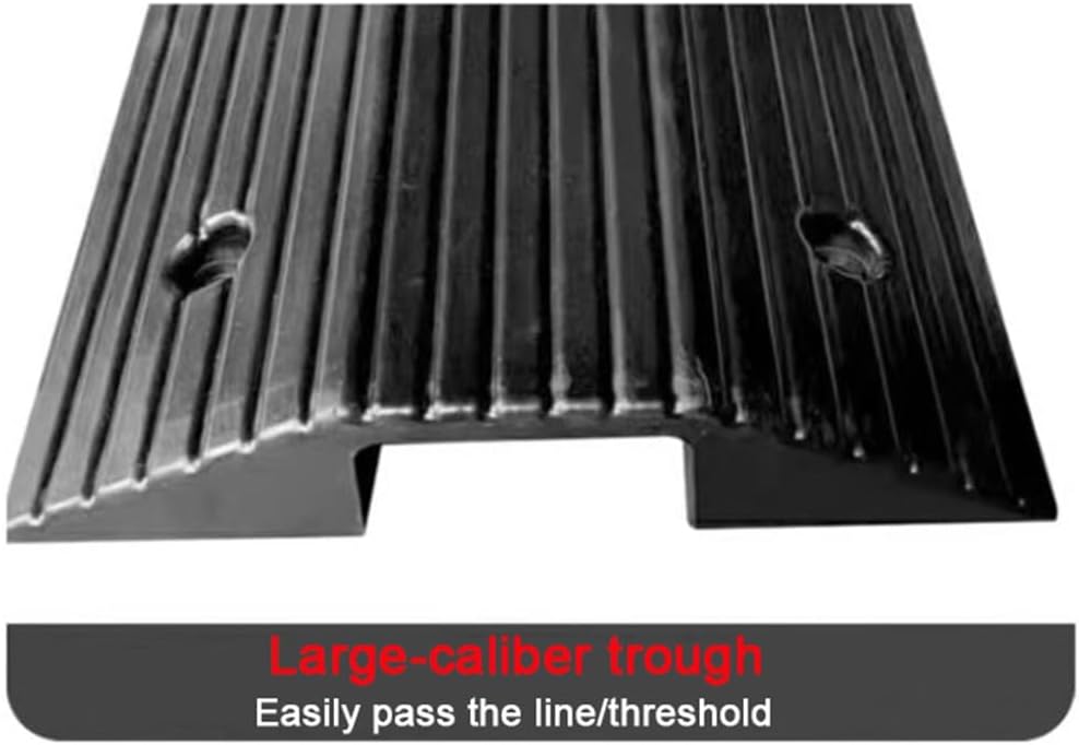 Rubber Bridge Ramp Heavy Duty Threshold Ramp for Doorways 3' Rise Curb Ramps Heavy Duty Rubber Threshold Ramp for Wheelchairs