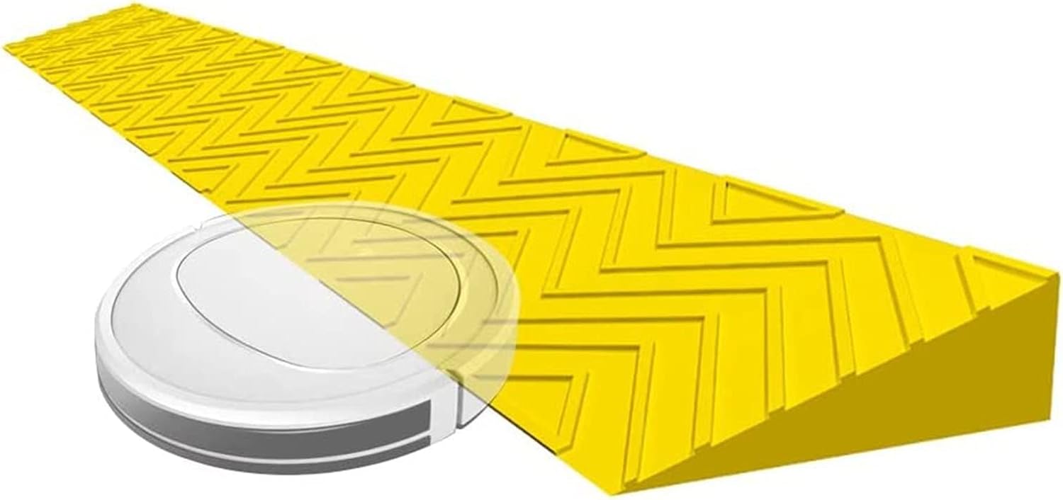 Threshold Ramps for Wheelchairs for Home, Portable Doorways Ramps Indoor Non-Slip Plastic Curb Ramp for Entry Indoor/Outdoor,Yellow-39.4 * 3.9 * 1.2in