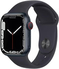 Apple Watch Series 7 (GPS + Cellular, 45MM) Space Black Titanium Case with Black Sport Band (Renewed)