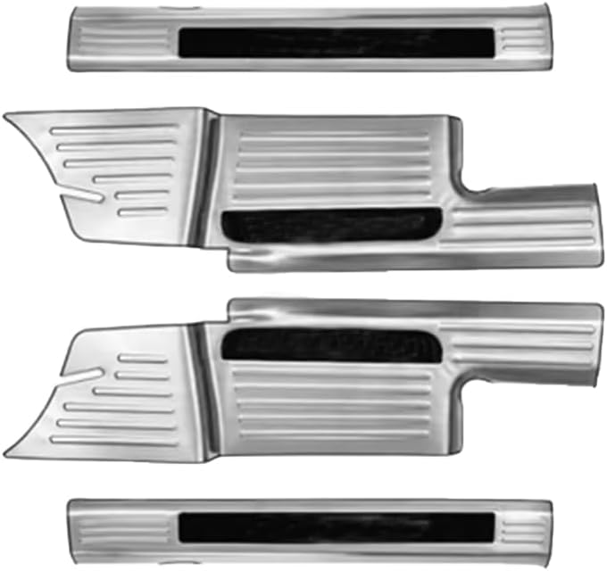 ERIDANUS Auto Accessories Fit for Explorer 2023 2022 2021 2020 Door Sill Threshold Scuff Plate Trim (Black A) Stainless Steel 4PCS