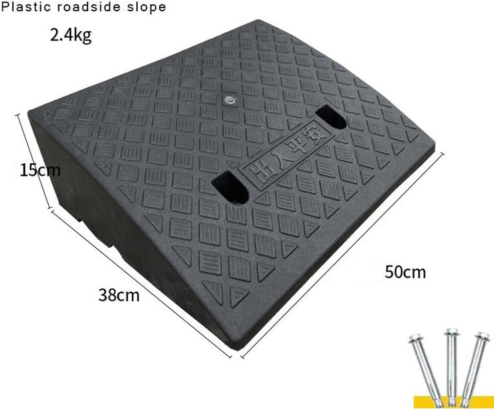 2 PCS Portable Driveway Curb Ramps for Cars Doorways Threshold Ramps 1in 2in 3in 4in 5in 6in 7in Rise Step Ramp for Wheelchairs Bikes Scooter(50 * 38 * 15cm)
